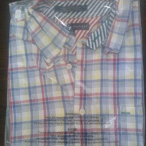 Tommy Hilfiger, Short sleeve button down shirt.